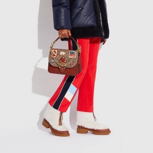 💰SOLD - C6837 - Coach Beat Shoulder Bag in Signature Canvas with Patches - Picture 15 of 15